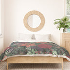 Wild Flowers Winter Bouquet (Enchanting Hidden Monsters in Dark Floral) Duvet Cover Gallery Image 3