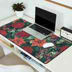 Wild Flowers Winter Bouquet (Enchanting Hidden Monsters in Dark Floral) Desk Mat Gallery Image 2
