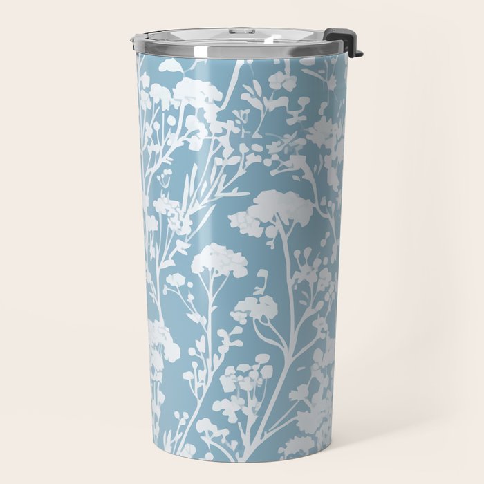 Sky Meadow Blue in Floral Travel Mug Gallery Image 2