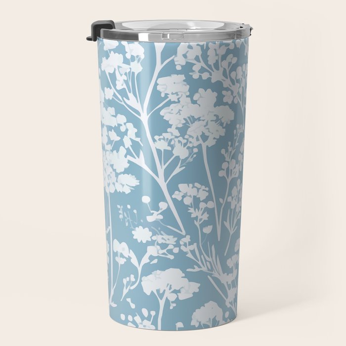 Sky Meadow Blue in Floral Travel Mug Gallery Image 3