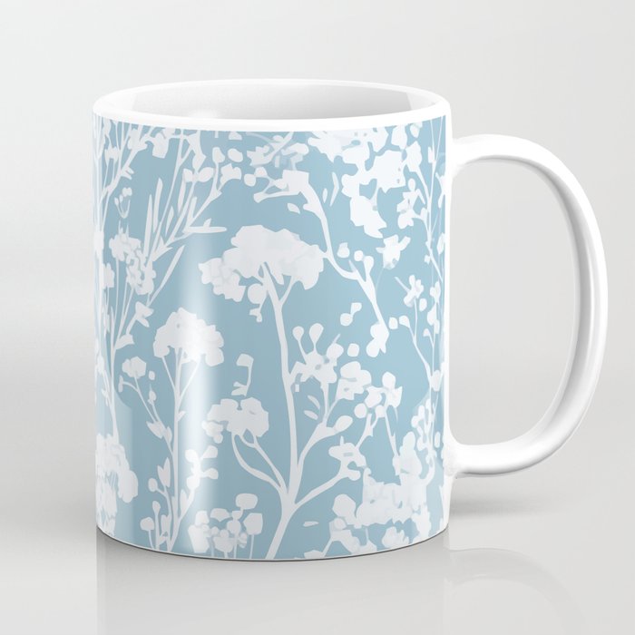 Sky Meadow Blue in Floral Coffee Mug Gallery Image 1