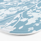 Sky Meadow Blue in Floral Bath Mat Gallery Image 3