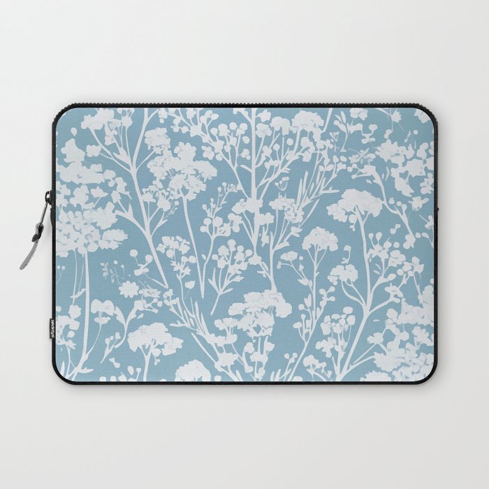 Sky Meadow Blue in Floral Laptop Sleeve Gallery Image 1
