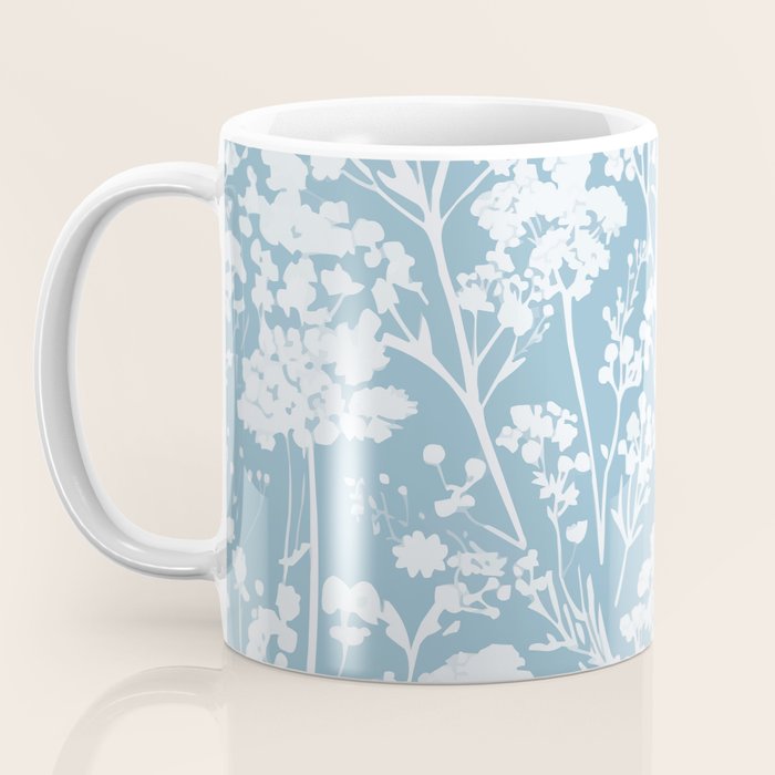 Sky Meadow Blue in Floral Coffee Mug Gallery Image 3