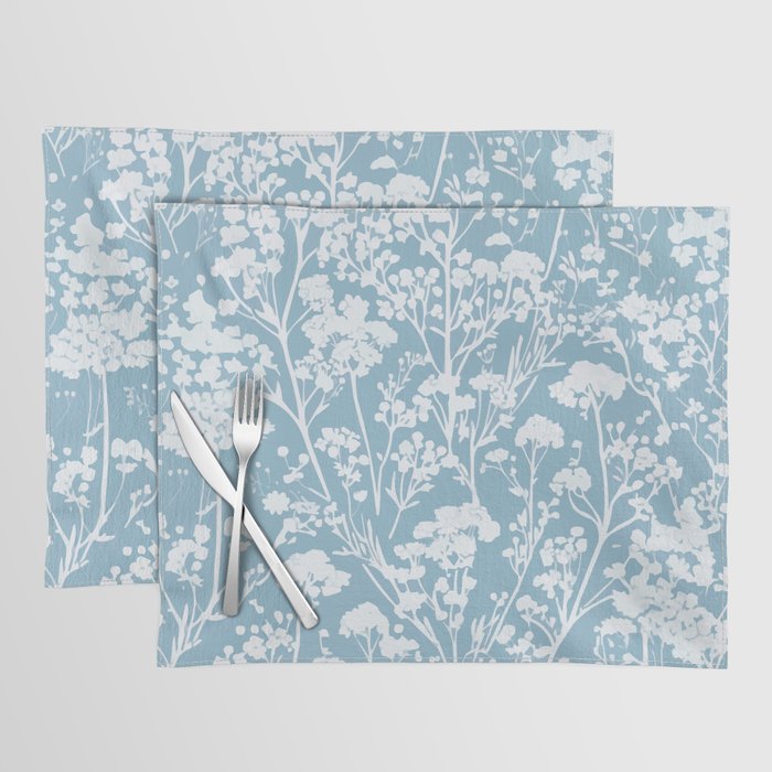 Sky Meadow Blue in Floral Placemat Gallery Image 1