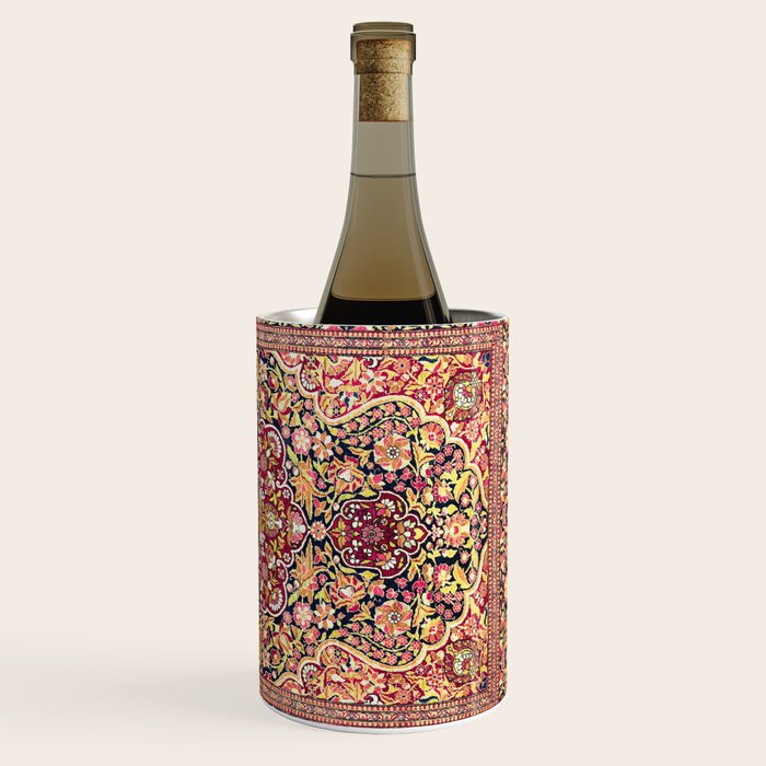 Esfahan Antique Floral Persian Rug Print Wine Chiller Gallery Image 3