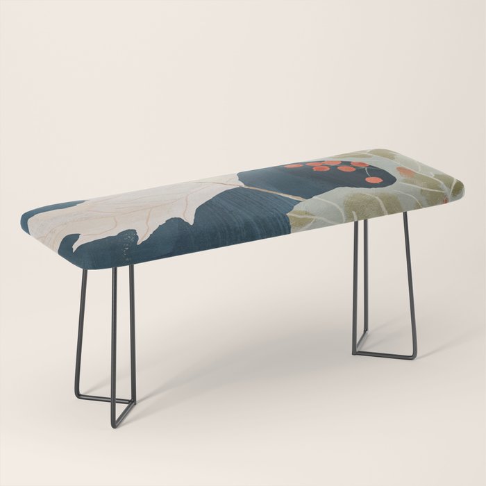 Abstract Art Autumn Leaves Bench Gallery Image 1