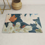Abstract Art Autumn Leaves Rug Gallery Image 1
