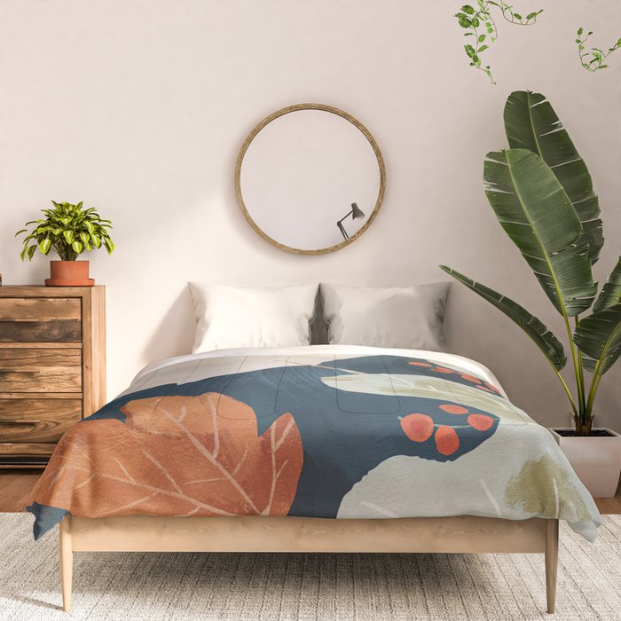 Abstract Art Autumn Leaves Comforter Gallery Image 3