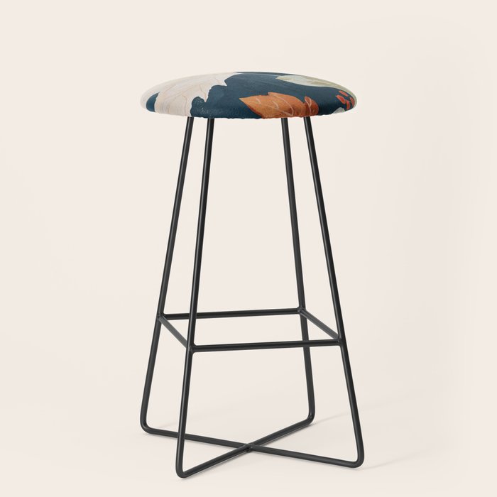 Abstract Art Autumn Leaves Stool Gallery Image 1