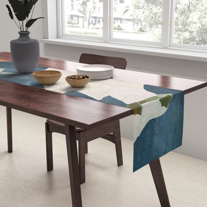 Abstract Art Autumn Leaves Table Runner Gallery Image 2