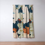 Abstract Art Autumn Leaves Window Curtain Gallery Image 3