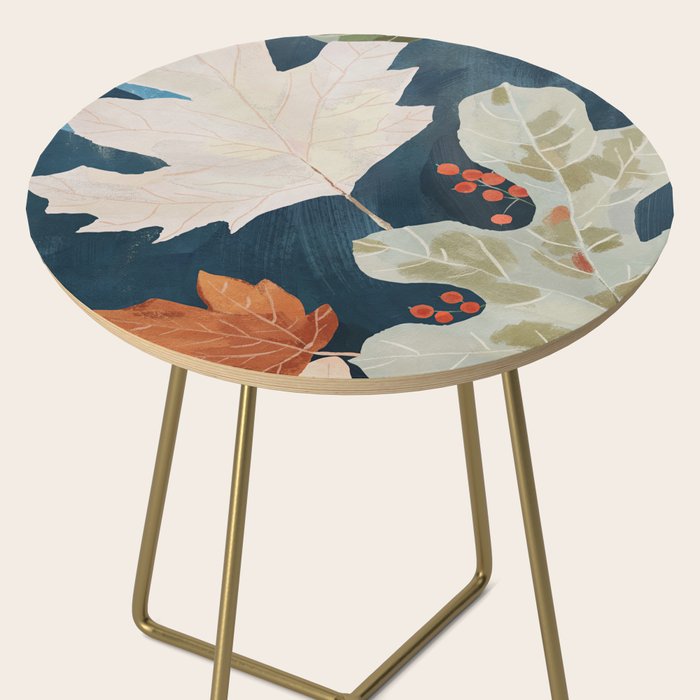 Abstract Art Autumn Leaves Side Table Gallery Image 2