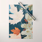 Abstract Art Autumn Leaves Wrapping Paper Gallery Image 1