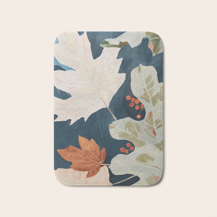 Abstract Art Autumn Leaves Bath Mat Gallery Image 1