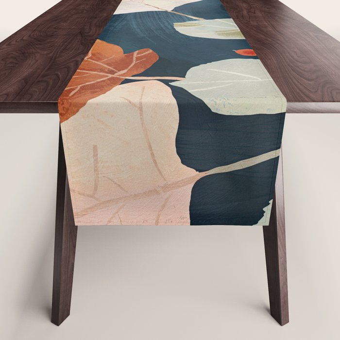 Abstract Art Autumn Leaves Table Runner Gallery Image 1