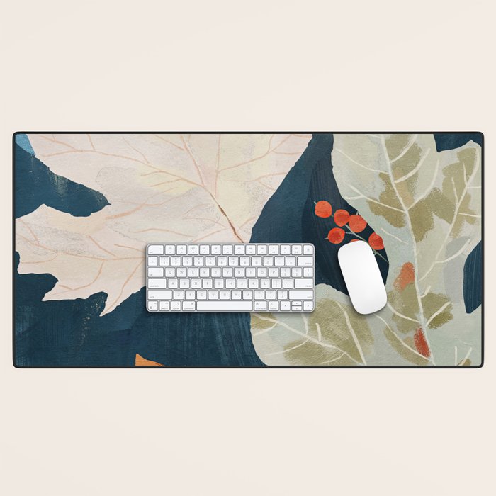 Abstract Art Autumn Leaves Desk Mat Gallery Image 1