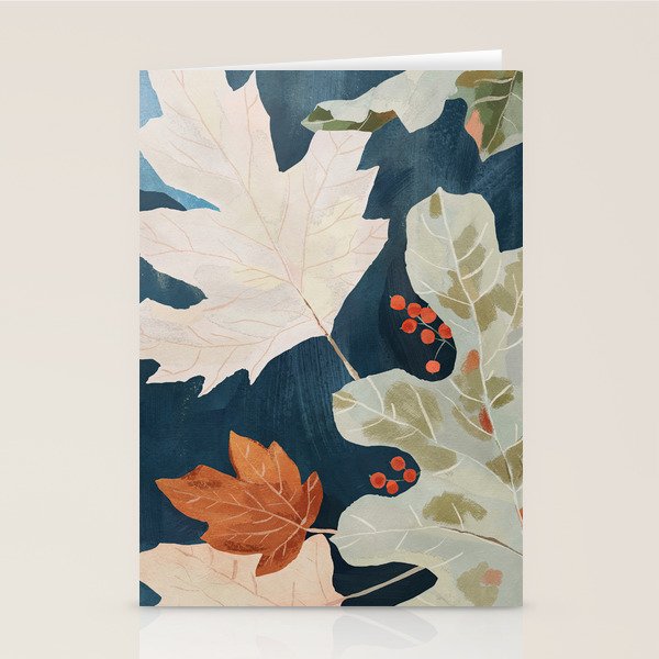 Abstract Art Autumn Leaves Stationery Card Gallery Image 2