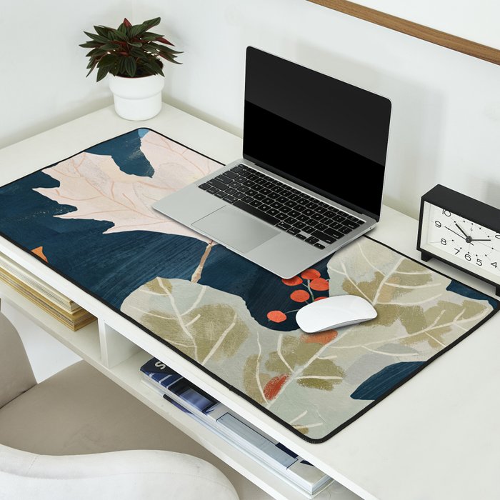 Abstract Art Autumn Leaves Desk Mat Gallery Image 2