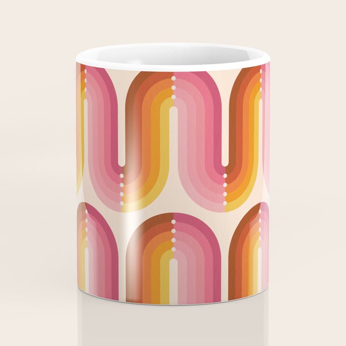 Retro Squiggle - Tropical Sunset Coffee Mug Gallery Image 4