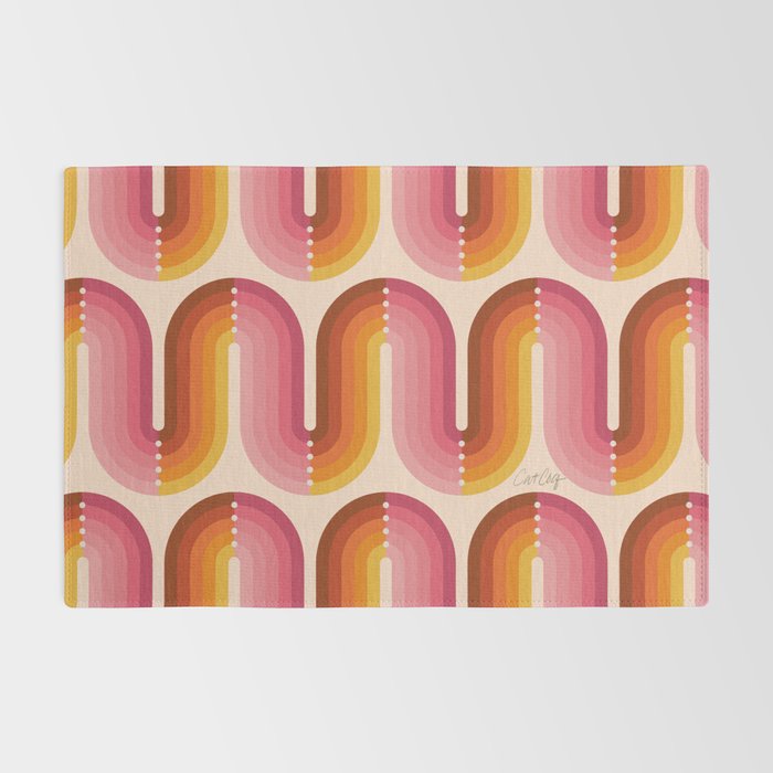 Retro Squiggle - Tropical Sunset Rug Gallery Image 2