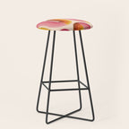 Retro Squiggle - Tropical Sunset Stool Gallery Image 1