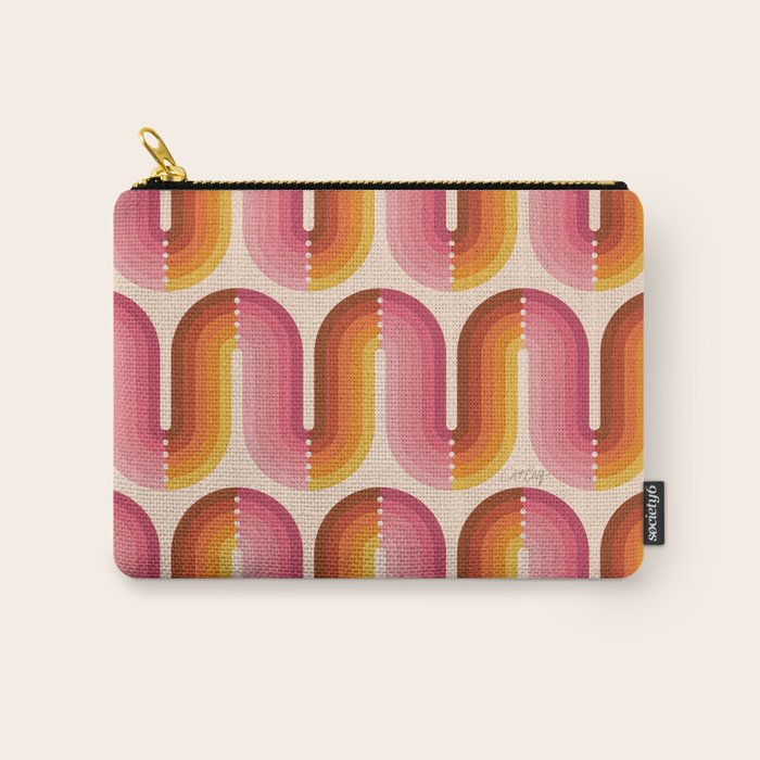 Retro Squiggle - Tropical Sunset Carry All Pouch Gallery Image 1