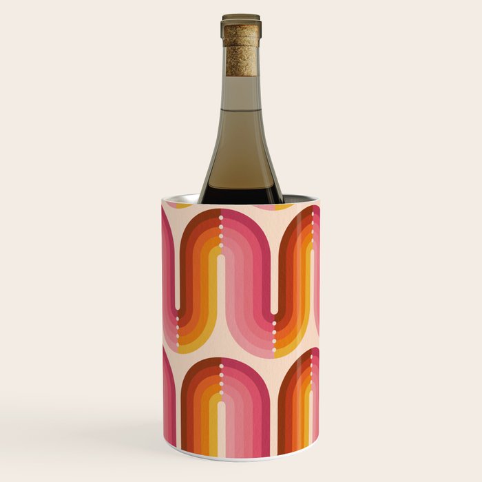 Retro Squiggle - Tropical Sunset Wine Chiller Gallery Image 3