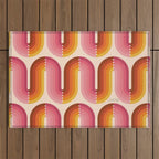 Retro Squiggle - Tropical Sunset Outdoor Rug Gallery Image 1