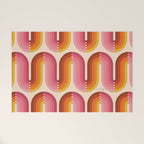Retro Squiggle - Tropical Sunset Welcome Mat Gallery Image 1
