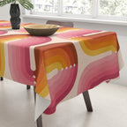 Retro Squiggle - Tropical Sunset Tablecloth Gallery Image 3