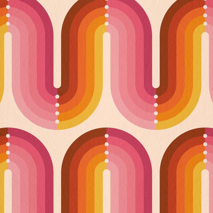 Retro Squiggle - Tropical Sunset Coffee Mug Gallery Image 2