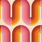 Retro Squiggle - Tropical Sunset Coffee Mug Gallery Image 2