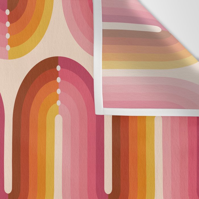 Retro Squiggle - Tropical Sunset Wall Tapestry Gallery Image 3