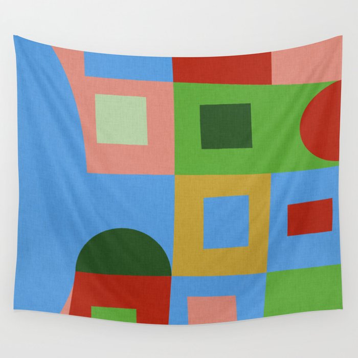 abstract retro vivid fall 5 Wall Tapestry Gallery Image 4
