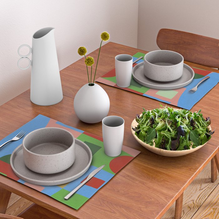 abstract retro vivid fall 5 Placemat Gallery Image 2