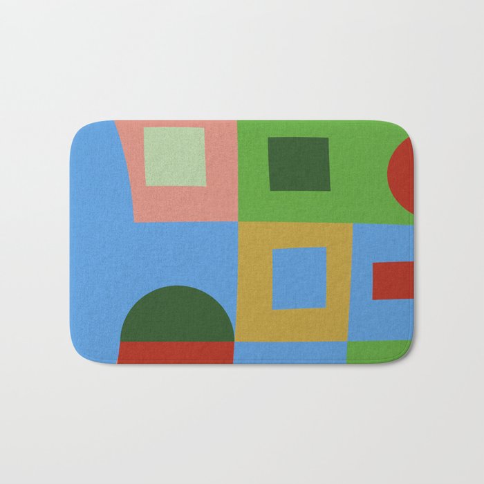 abstract retro vivid fall 5 Bath Mat Gallery Image 1