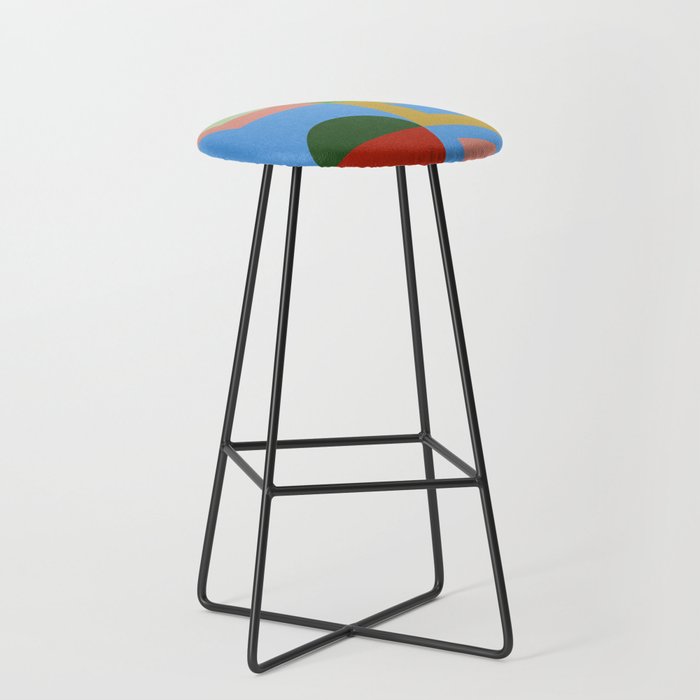 abstract retro vivid fall 5 Stool Gallery Image 1