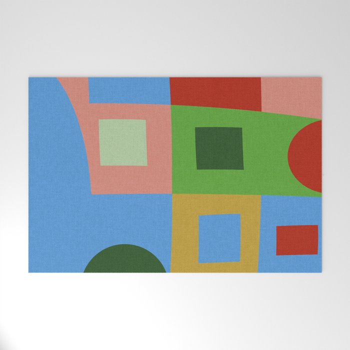 abstract retro vivid fall 5 Welcome Mat Gallery Image 1