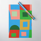 abstract retro vivid fall 5 Wrapping Paper Gallery Image 1