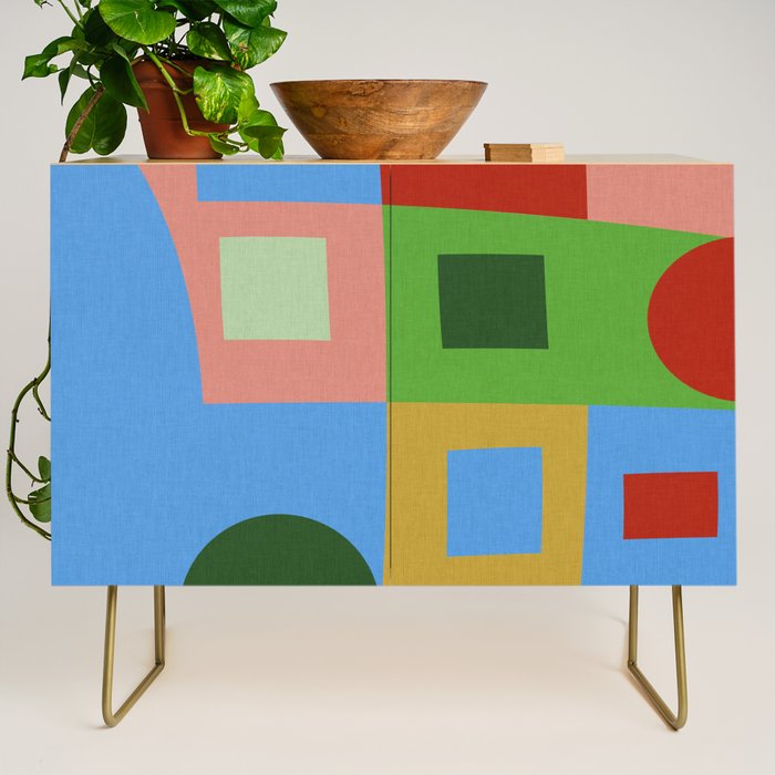 abstract retro vivid fall 5 Credenza Gallery Image 1