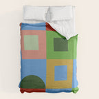 abstract retro vivid fall 5 Duvet Cover Gallery Image 6