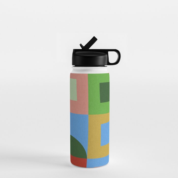 abstract retro vivid fall 5 Water Bottle Gallery Image 1