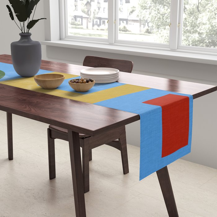 abstract retro vivid fall 5 Table Runner Gallery Image 2
