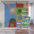 abstract retro vivid fall 5 Wall Mural Gallery Image 1