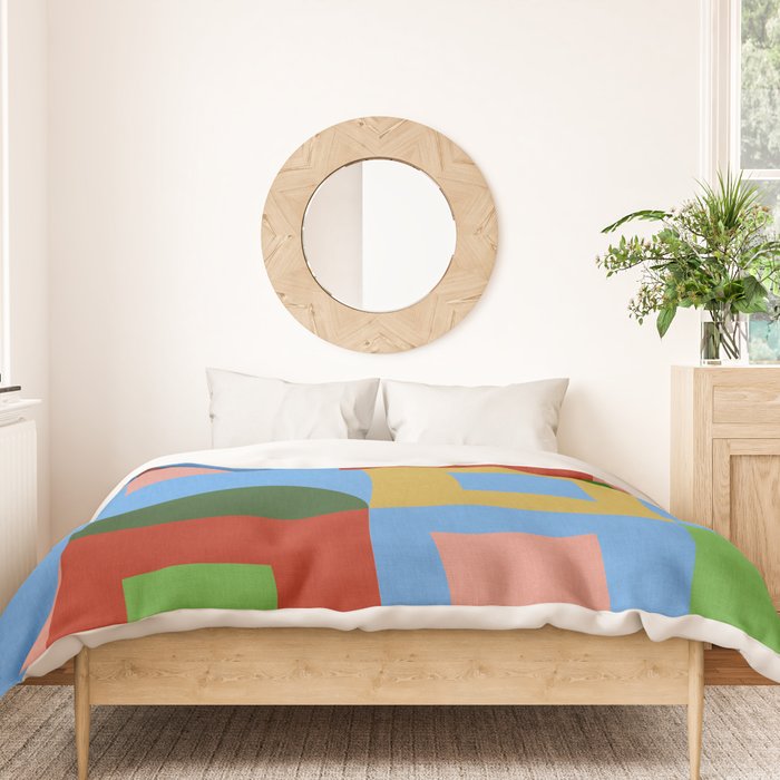 abstract retro vivid fall 5 Duvet Cover Gallery Image 3