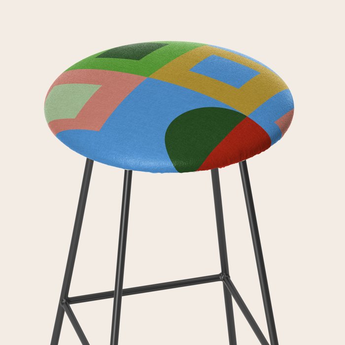 abstract retro vivid fall 5 Stool Gallery Image 2