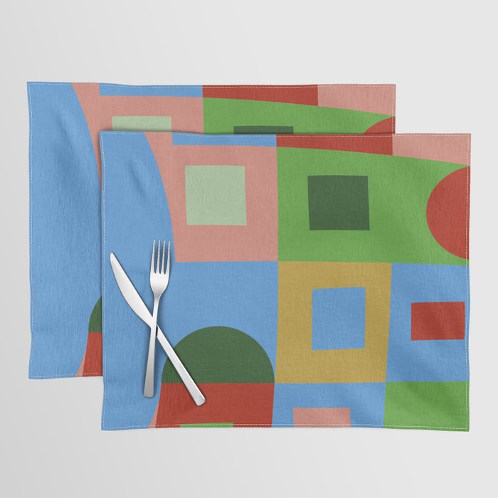 abstract retro vivid fall 5 Placemat Gallery Image 1