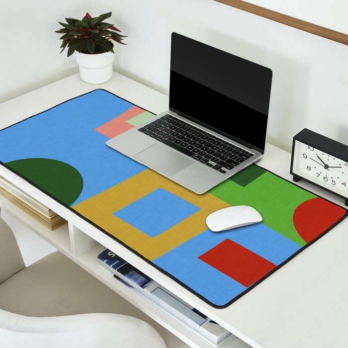 abstract retro vivid fall 5 Desk Mat Gallery Image 2