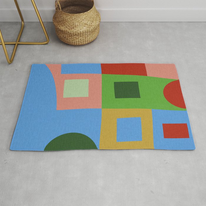 abstract retro vivid fall 5 Rug Gallery Image 1